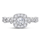 14kt Dual-Tone Gold Diamond Solitaire Bridal Wedding Ring - A Radiant Union of Elegance and Luxury Side View 2 from Splendid Jewellery