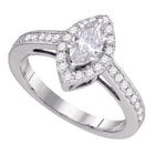Eternal Love 1 Carat Marquise Diamond Solitaire Wedding Ring - Top View