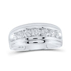 Luxurious 14kt White Gold Diamond Eternity Wedding Band - 1 Cttw - Top View