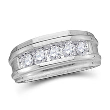 Load image into Gallery viewer, The Eternal Love Diamond Channel Wedding Band Top View from Splendid Jewellery