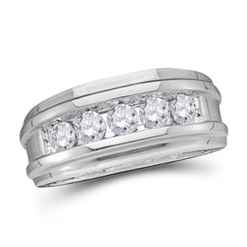 The Eternal Love Diamond Channel Wedding Band Top View from Splendid Jewellery