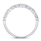 Radiant Love: 14kt White Gold Pear Diamond Halo Bridal Wedding Engagement Ring - Second Side View