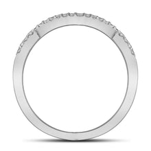 Load image into Gallery viewer, Radiant Love 14kt White Gold Princess Diamond Bridal Wedding Ring Band Set Side View from Splendid Jewellery