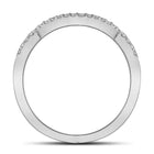 Radiant Love 14kt White Gold Princess Diamond Bridal Wedding Ring Band Set Side View from Splendid Jewellery