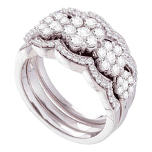 Load image into Gallery viewer, The Majestic Love Diamond Wedding Ring Set Top View from Splendid Jewellery