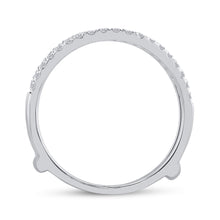 Load image into Gallery viewer, 14kt White Gold Radiant Brilliance Wedding Ring Band Set - Side View