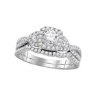 Eternity's Embrace | 14kt White Gold Radiant Diamond Bridal Wedding Ring Band Set 1 Cttw | Splendid Jewellery Top View from Splendid Jewellery