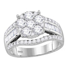 Radiant Love | 14kt White Gold Diamond Splendor Bridal Wedding Engagement Ring 1-7/8 Cttw Top View from Splendid Jewellery
