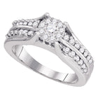 Captivating Cluster Brilliance Diamond Ring - Top View