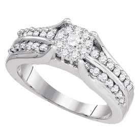 Captivating Cluster Brilliance Diamond Ring - Top View