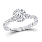 Eternal Love Diamond Halo Wedding Ring - Top View