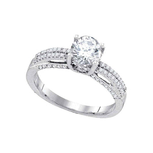 Wedding Collection | 14kt White Gold Round Diamond Solitaire Bridal Wedding Engagement Ring 1-1/5 Cttw | Splendid Jewellery GND