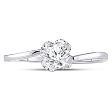 Load image into Gallery viewer, 14kt White Gold Timeless Brilliance Diamond Solitaire Bridal Wedding Engagement Ring - Side View