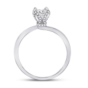 Wedding Collection | 14kt White Gold Round Diamond Solitaire Bridal Wedding Engagement Ring 5/8 Cttw | Splendid Jewellery GND