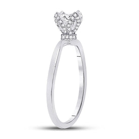 14kt White Gold Timeless Brilliance Diamond Solitaire Bridal Wedding Engagement Ring - Front View