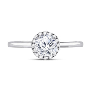 Wedding Collection | 14kt White Gold Round Diamond Solitaire Bridal Wedding Engagement Ring 7/8 Cttw | Splendid Jewellery GND