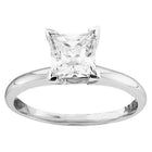 Enchanting 14kt White Gold Princess Diamond Solitaire Bridal Wedding Ring Top View from Splendid Jewellery
