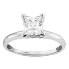 14kt White Gold Princess Diamond Solitaire Bridal Wedding Ring 7/8 Cttw | Splendid Jewellery Top View from Splendid Jewellery