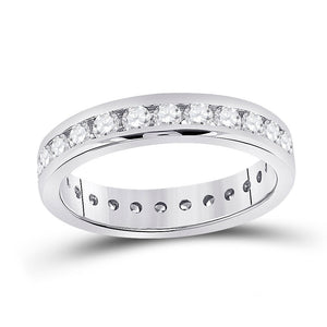 Wedding Collection | 14kt White Gold Womens Round Diamond Eternity Wedding Band 1-1/2 Cttw | Splendid Jewellery GND