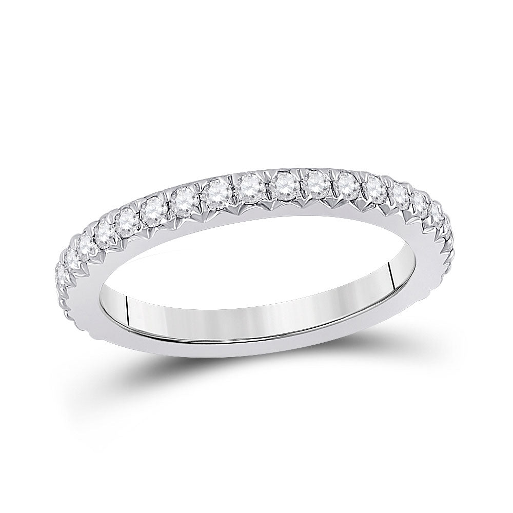 Wedding Collection | 14kt White Gold Womens Round Diamond Eternity Wedding Band 3/4 Cttw | Splendid Jewellery GND