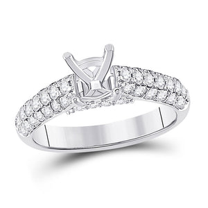 Wedding Collection | 14kt White Gold Womens Round Diamond Semi-Mount Setting Bridal Wedding Engagement Ring | Splendid Jewellery GND