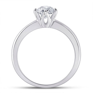 Wedding Collection | 14kt White Gold Womens Round Diamond Solitaire Bridal Wedding Engagement Ring 3/4 Cttw | Splendid Jewellery GND