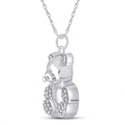 Whimsical White Gold Diamond Bear Pendant: A Charming Delight - Splendid Jewellery