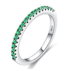 White Gold Plated Trendy 925 sterling silver stackable ring - Splendid Jewellery
