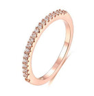 White Gold Plated Trendy 925 sterling silver stackable ring - Splendid Jewellery