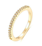 White Gold Plated Trendy 925 sterling silver stackable ring - Splendid Jewellery