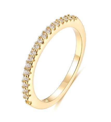 White Gold Plated Trendy 925 sterling silver stackable ring - Splendid Jewellery