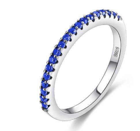 White Gold Plated Trendy 925 sterling silver stackable ring Splendid Jewellery