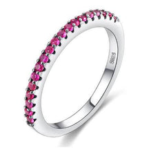 Load image into Gallery viewer, White Gold Plated Trendy 925 sterling silver stackable ring Splendid Jewellery