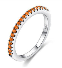 Load image into Gallery viewer, White Gold Plated Trendy 925 sterling silver stackable ring Splendid Jewellery