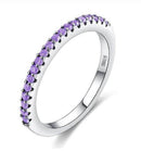 White Gold Plated Trendy 925 sterling silver stackable ring Splendid Jewellery