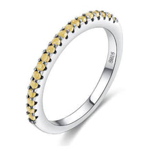 Load image into Gallery viewer, White Gold Plated Trendy 925 sterling silver stackable ring Splendid Jewellery